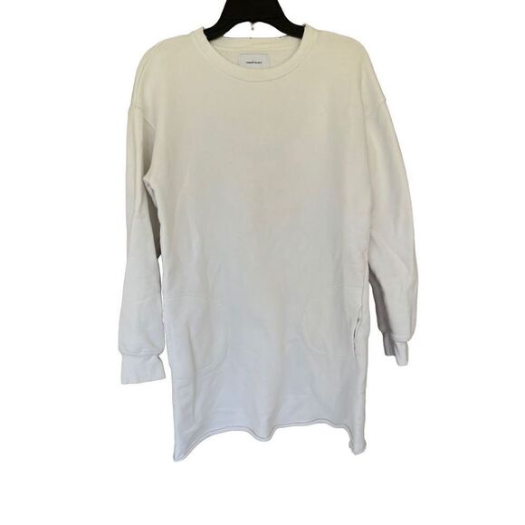 Current/Elliot Womens Lovers Los Angeles Tunic Sweatshirt Cream Size Medium - Picture 3 of 6